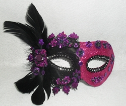 2 Tone Mask Black/Fuschia - Click Image to Close